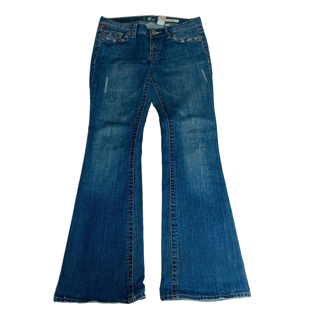 !IT Jeans Women Size 29 Regular Baby Boho Flare Wide Made in Hong Kong Y2K VTG